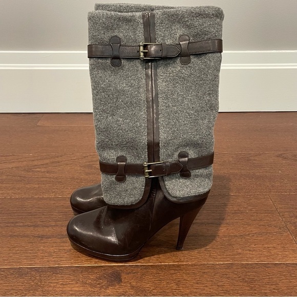 Cole Haan Nike Air Brown and Grey Pull on Boots Size 9 - Picture 5 of 7